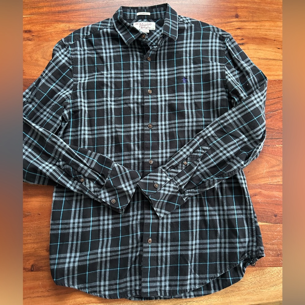 Original penguin plaid button up classic fit